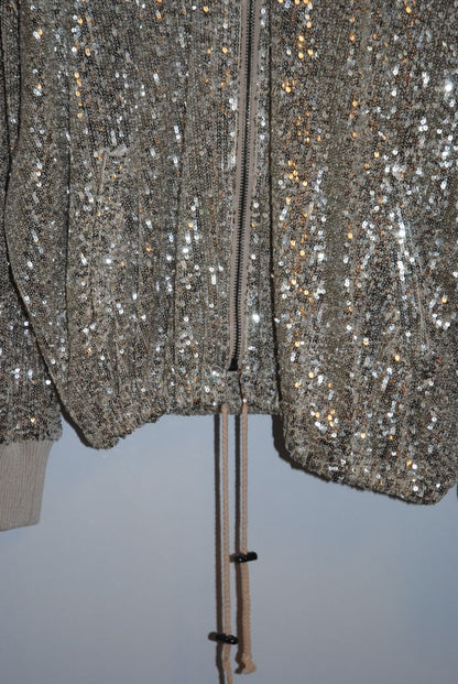 champagne silver BB Dakota by Steve Madden bomber jacket, M