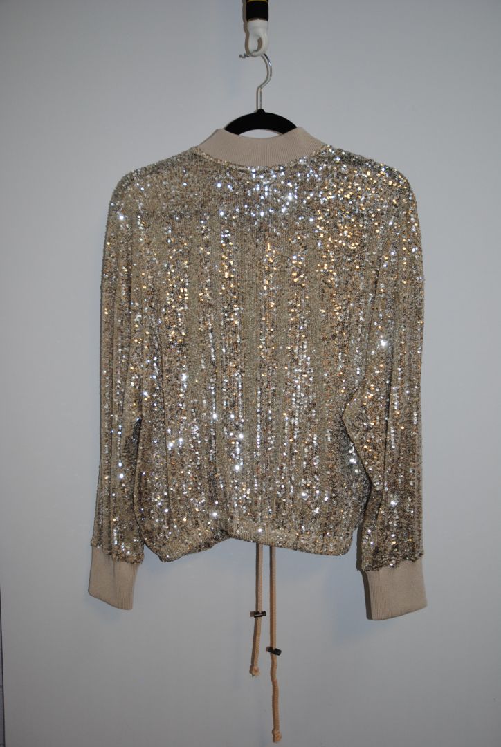 champagne silver BB Dakota by Steve Madden bomber jacket, M