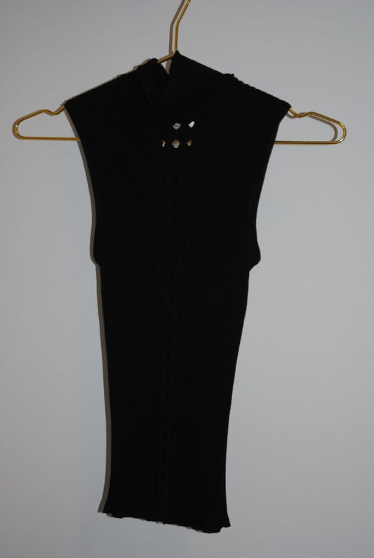 black Christian Dior wool knit top, Dimensions (Approximate): Length: 23 in (58 cm) Bust (flat): 14 in (36 cm) Waist (flat): 12 in (31 cm) Size: FR 40 / US 8 / UK 12 / DE 38