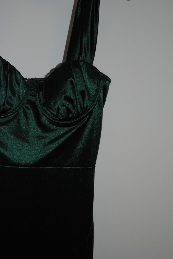 emerald green NA bustier dress, S