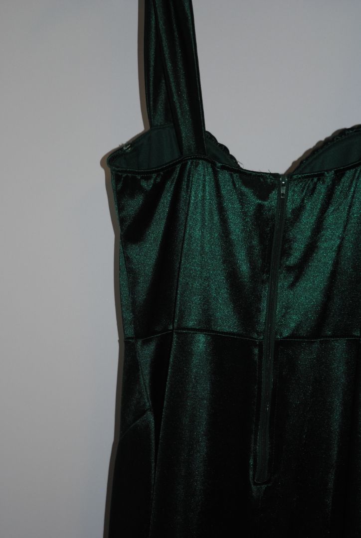 emerald green NA bustier dress, S