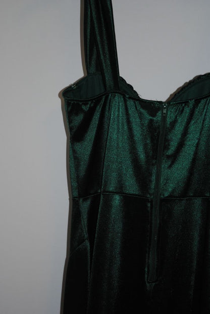 emerald green NA bustier dress, S
