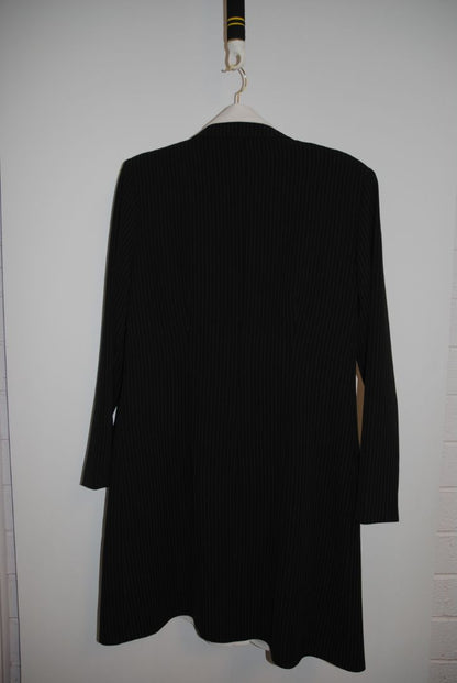 black and white Finley double breasted tailored blazer dress, S