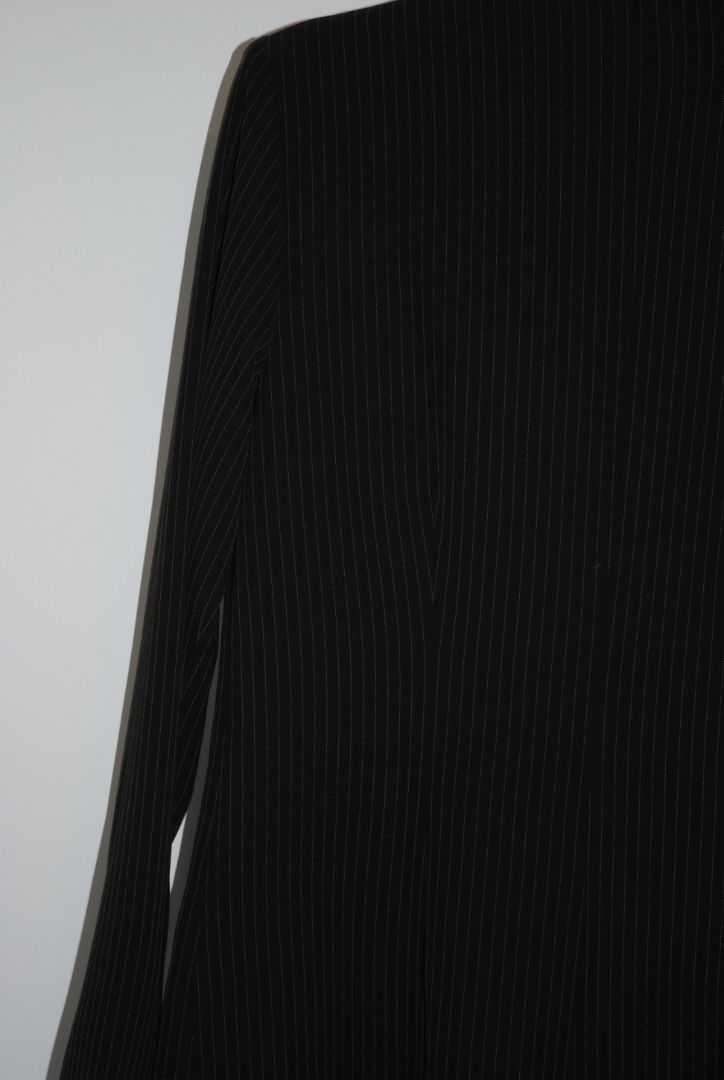 black and white Finley double breasted tailored blazer dress, S