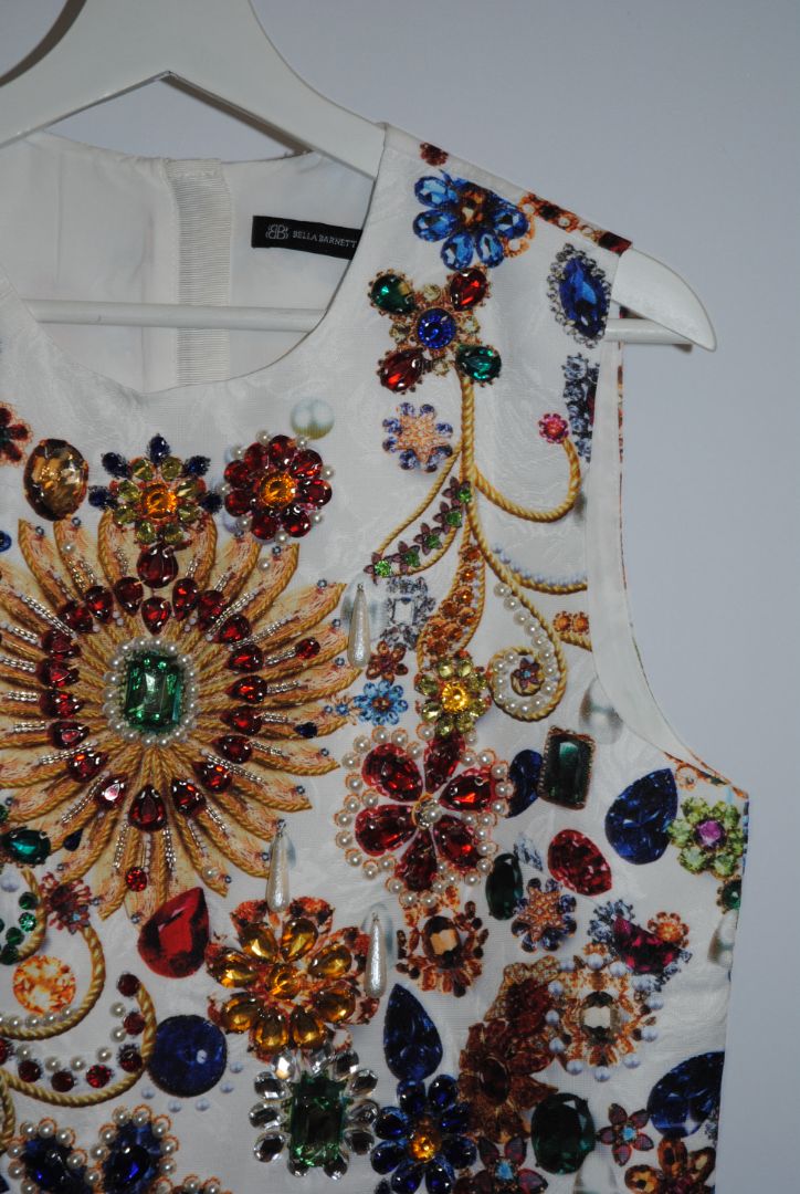 multi color Bella Barnett embelished dress, S