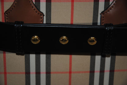 check monogram Burberry Burberry classic check tote with strap, Dimensions: Approx. 40 cm × 30 cm × 12–15 cm (i.e., ~15.7″ W × ~11.8″ H × ~4.7–6″ D) — this falls in line with Burberry’s “Medium Check Tote” style. For example, one similar bag measures W ≈