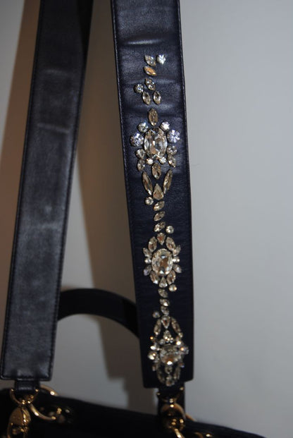 navy blue Christian Dior Dior Lady Dior Medium, Height: ~20 cm / 8 in Width: ~24 cm / 9.5 in Depth: ~11–12 cm / 4.5 in