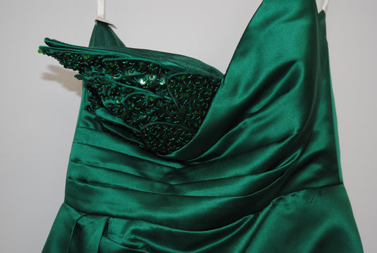 emerald green no brand  Formal Strapless gown, one size