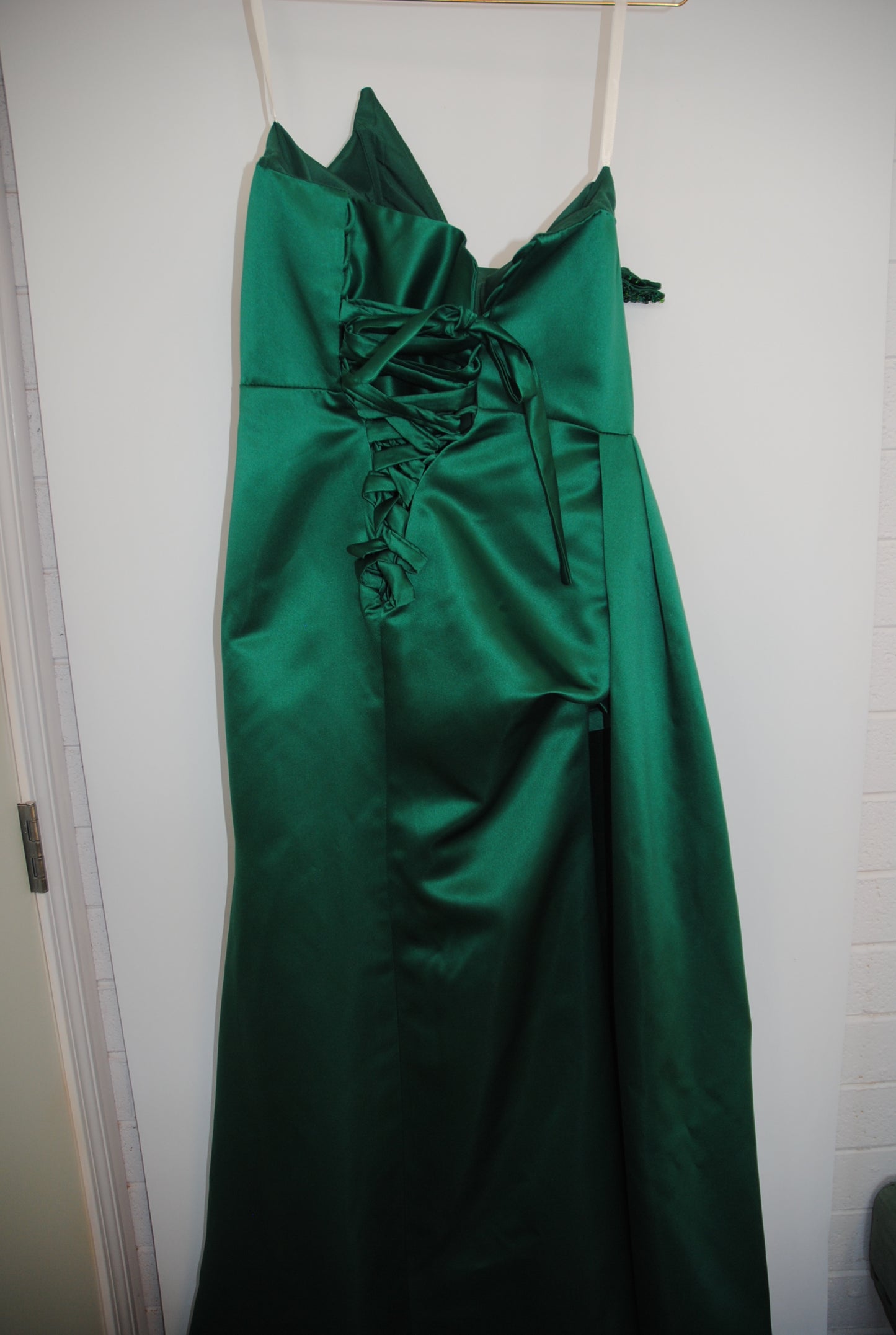 emerald green no brand  Formal Strapless gown, one size