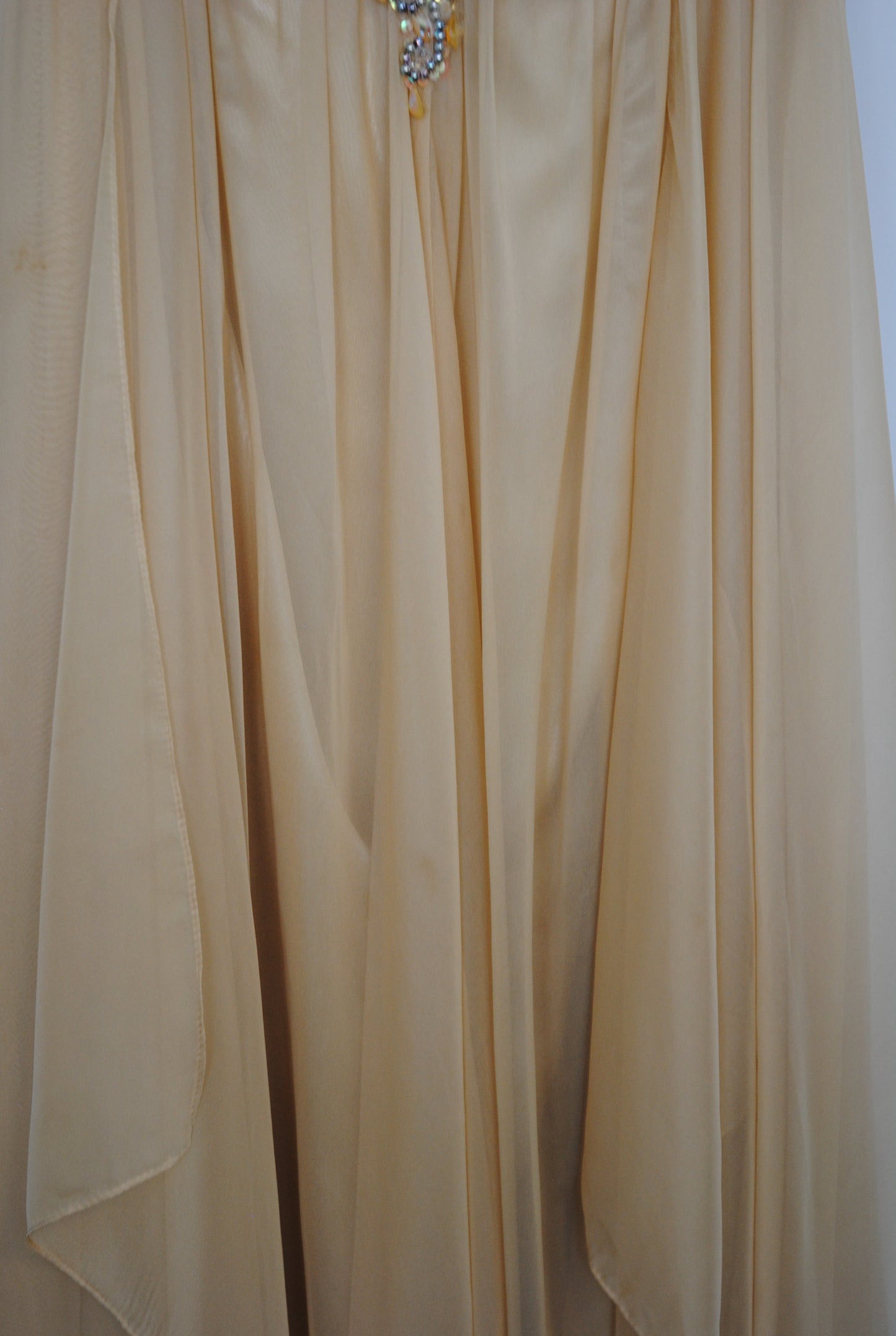 champagne nude  Jovani beaded gown, 4