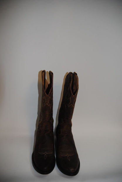 dark brown JB Dillon cowboy boots, 6.5 US