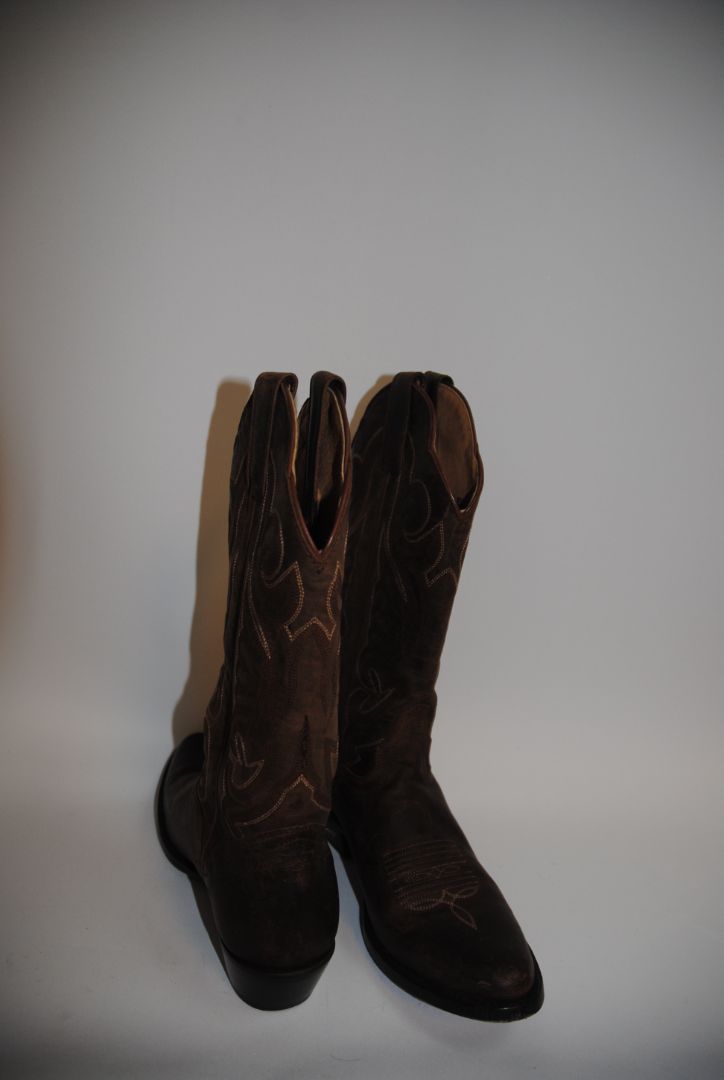 dark brown JB Dillon cowboy boots, 6.5 US