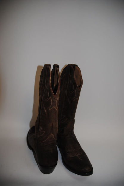 dark brown JB Dillon cowboy boots, 6.5 US