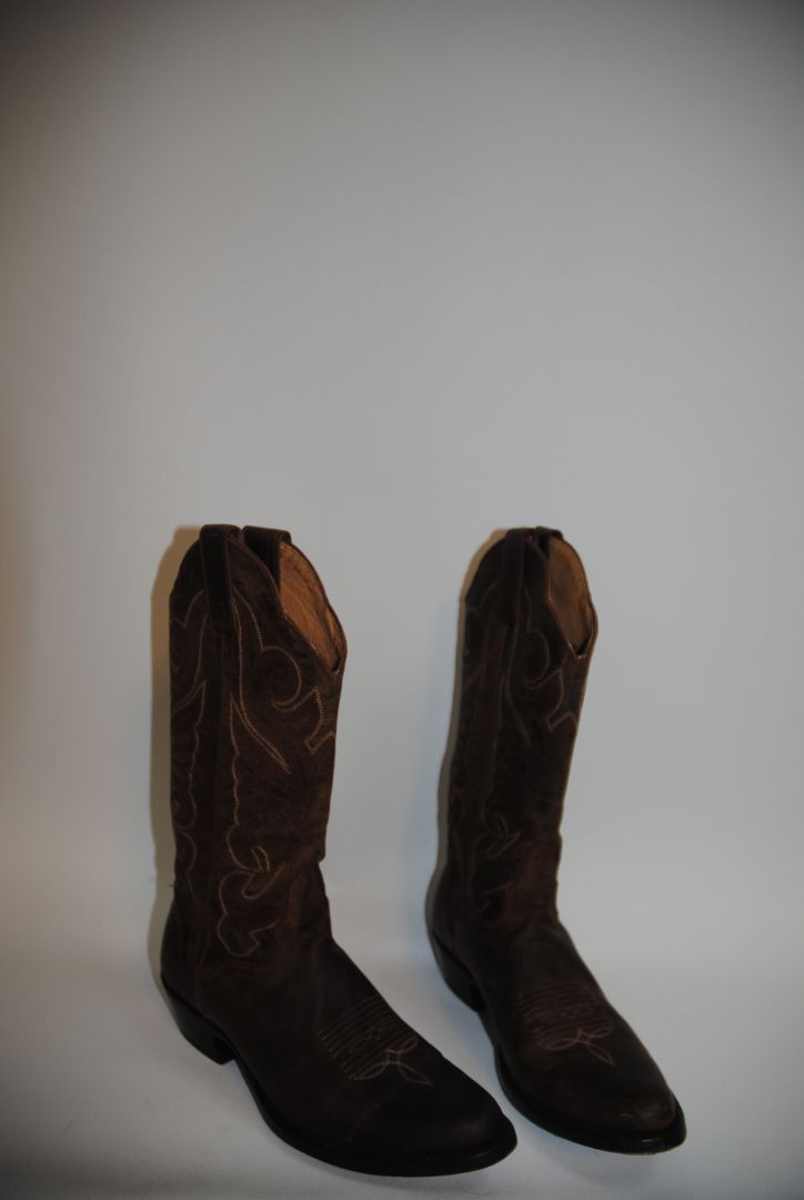 dark brown JB Dillon cowboy boots, 6.5 US