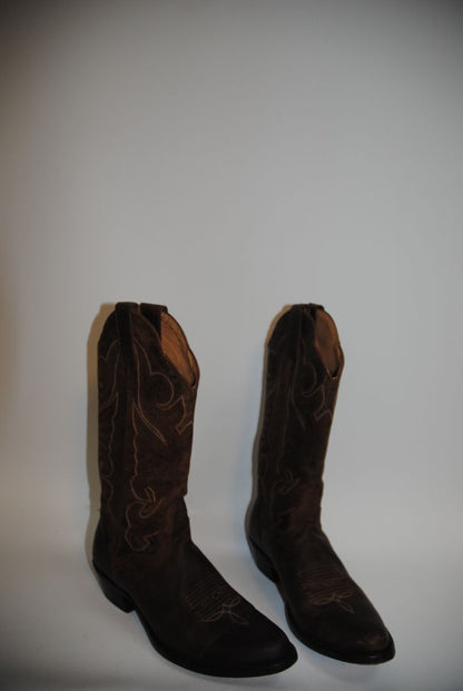 dark brown JB Dillon cowboy boots, 6.5 US