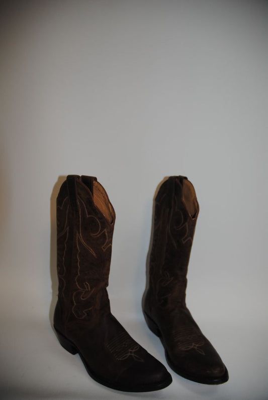 dark brown JB Dillon cowboy boots, 6.5 US