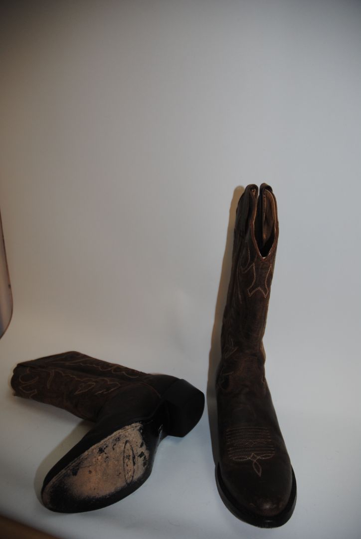 dark brown JB Dillon cowboy boots, 6.5 US