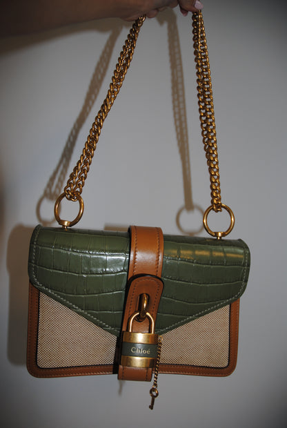 olive green Chloe cross body bag, medium