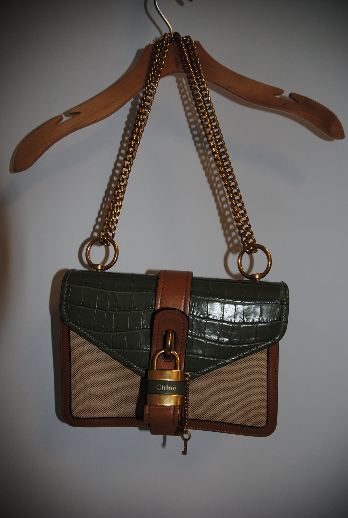 olive green Chloe cross body bag, medium