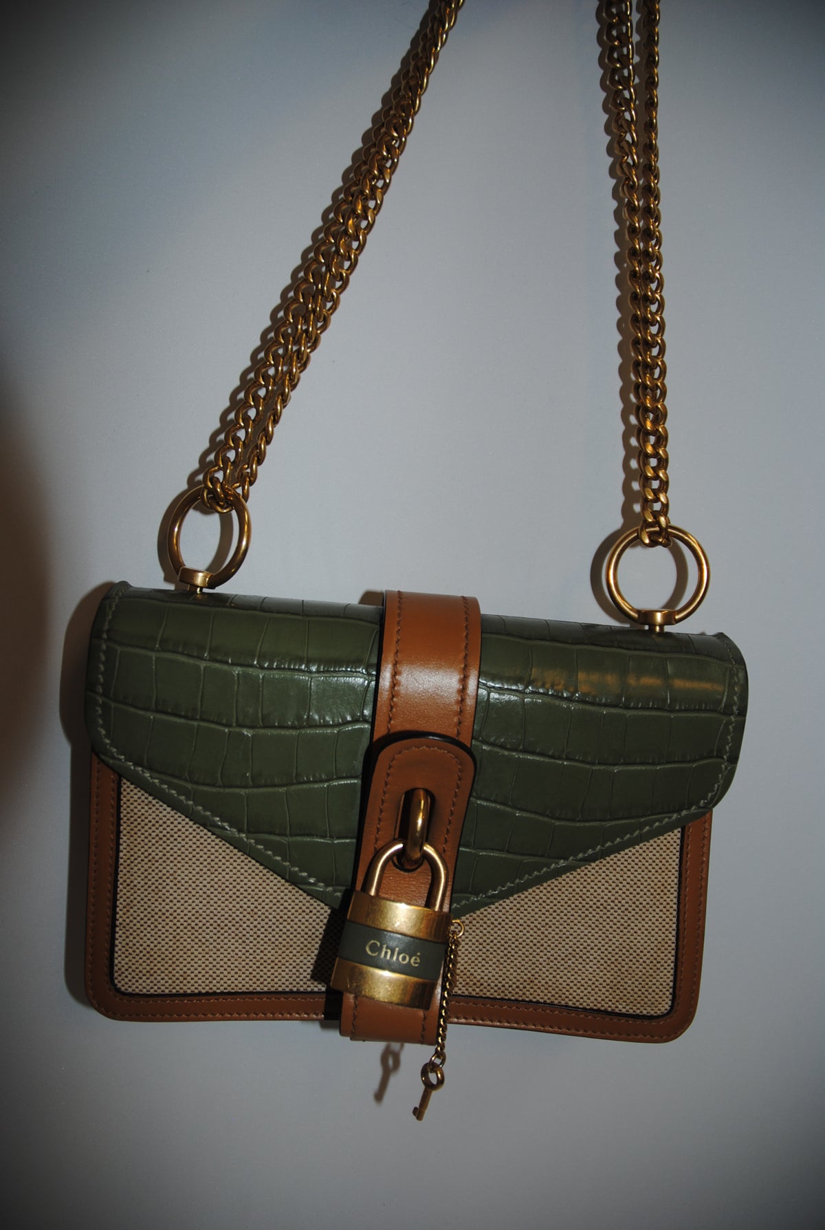 olive green Chloe cross body bag, medium
