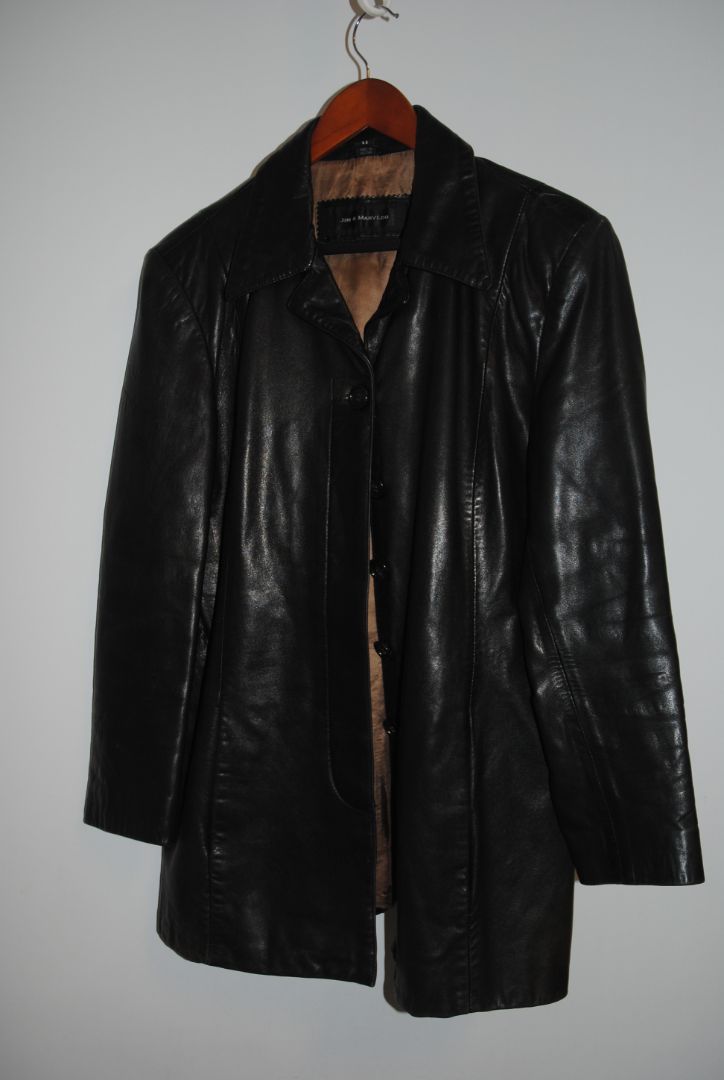 Jim & Marylou Black Leather Jacket L