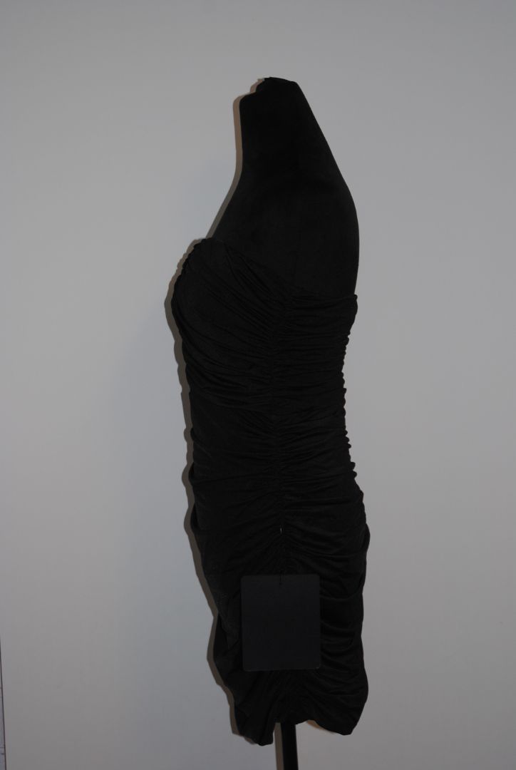 Lulus Black Ruched Bodycon Dress S