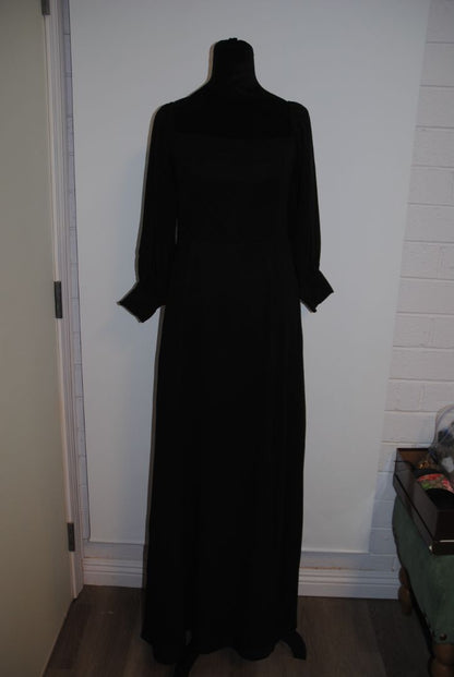 Lulus Black Long Sleeve Mesh Dress L