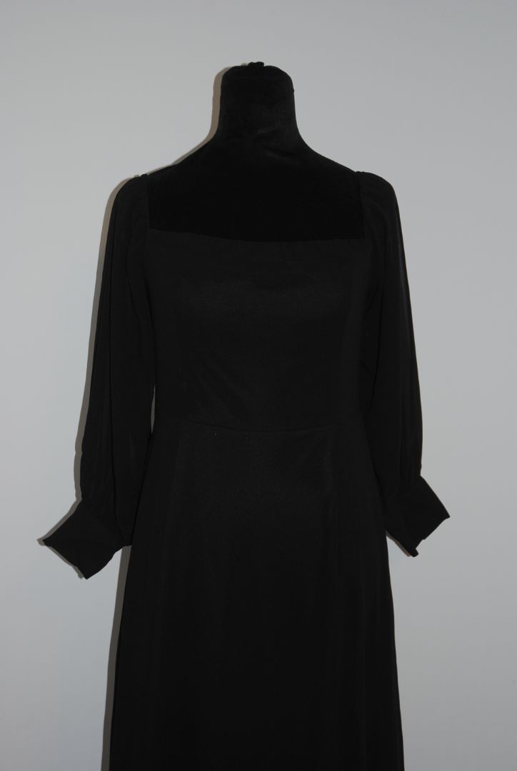 Lulus Black Long Sleeve Mesh Dress L