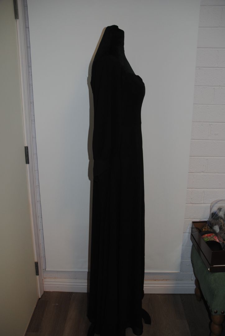 Lulus Black Long Sleeve Mesh Dress L