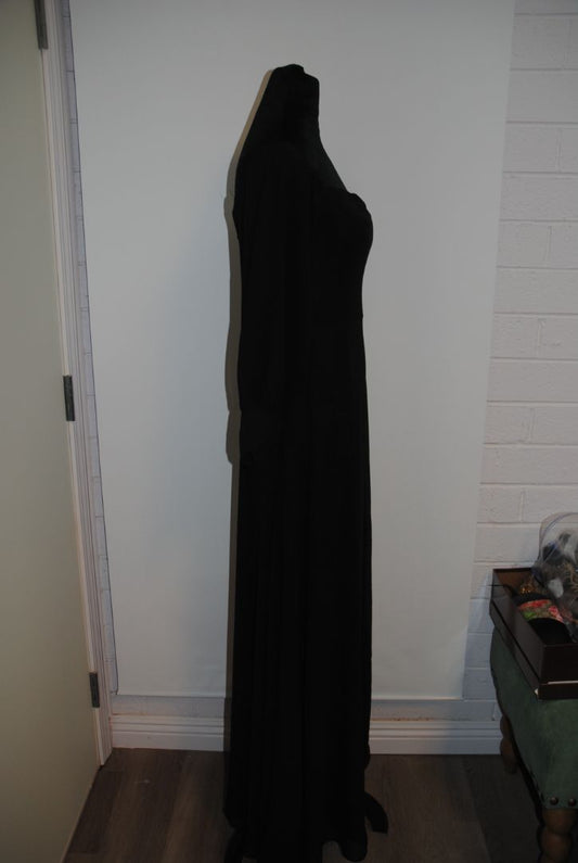 black Lulus long sleeve mesh dress, L