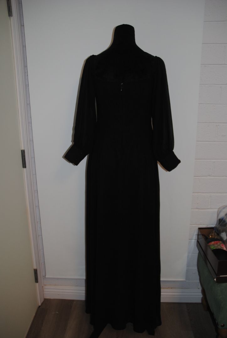 Lulus Black Long Sleeve Mesh Dress L