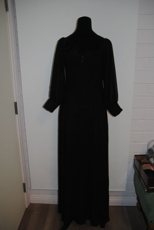 black Lulus long sleeve mesh dress, L