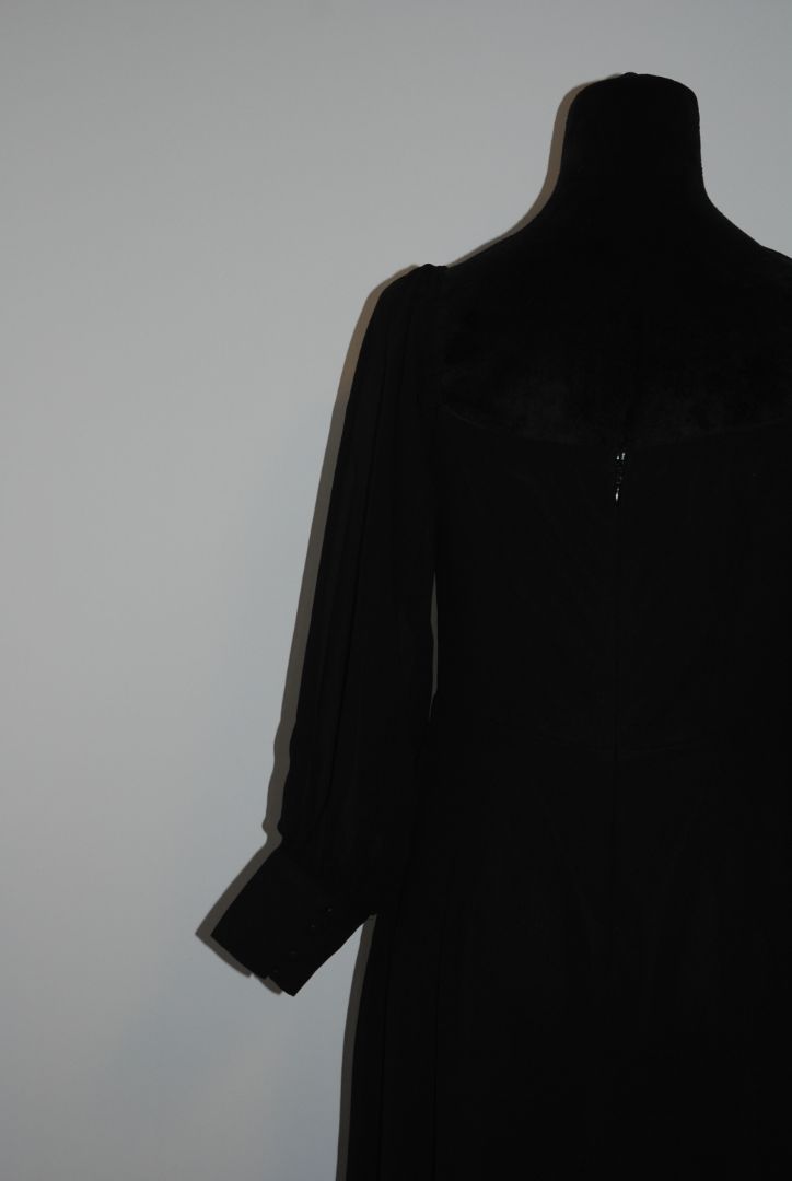 Lulus Black Long Sleeve Mesh Dress L