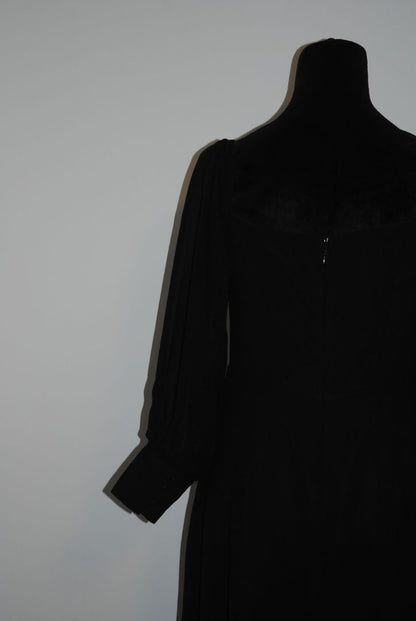 Lulus Black Long Sleeve Mesh Dress L