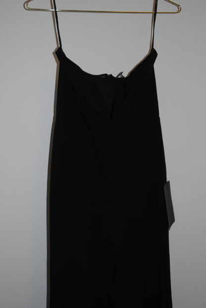 Lulus Black Strapless Jumpsuit M