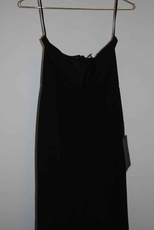 black Lulus strapless jumpsuit, M