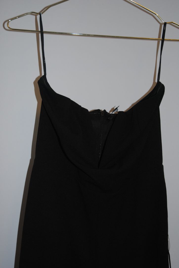 Lulus Black Strapless Jumpsuit M