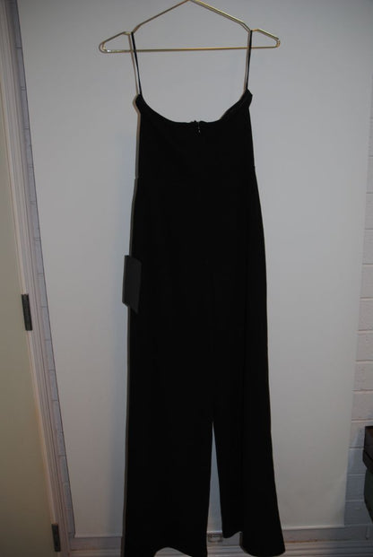 Lulus Black Strapless Jumpsuit M