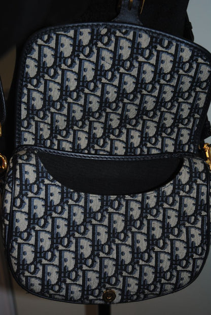 blue monogram Christian Dior bobby bag, Length: ~8.5 in / 21.5 cm Height: ~6 in / 15 cm Depth: ~2.5 in / 6.5 cm Strap Drop: ~18–22 in / 46–56 cm (adjustable)