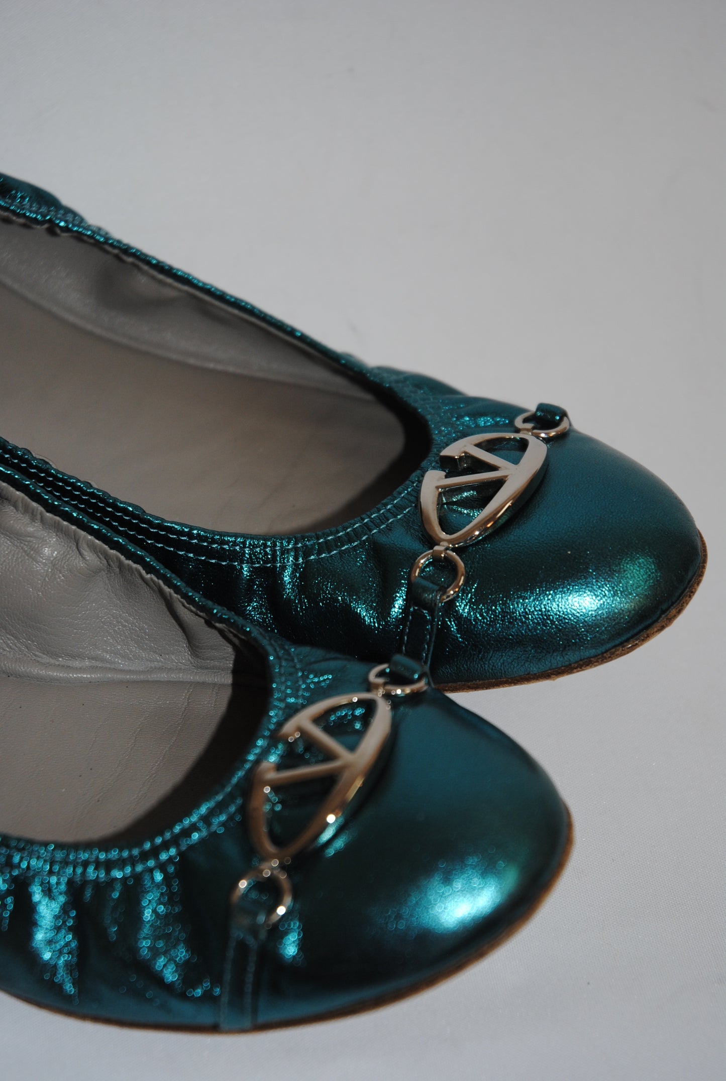 teal blue Valentino Garavani ballet flats, 38.5 EU