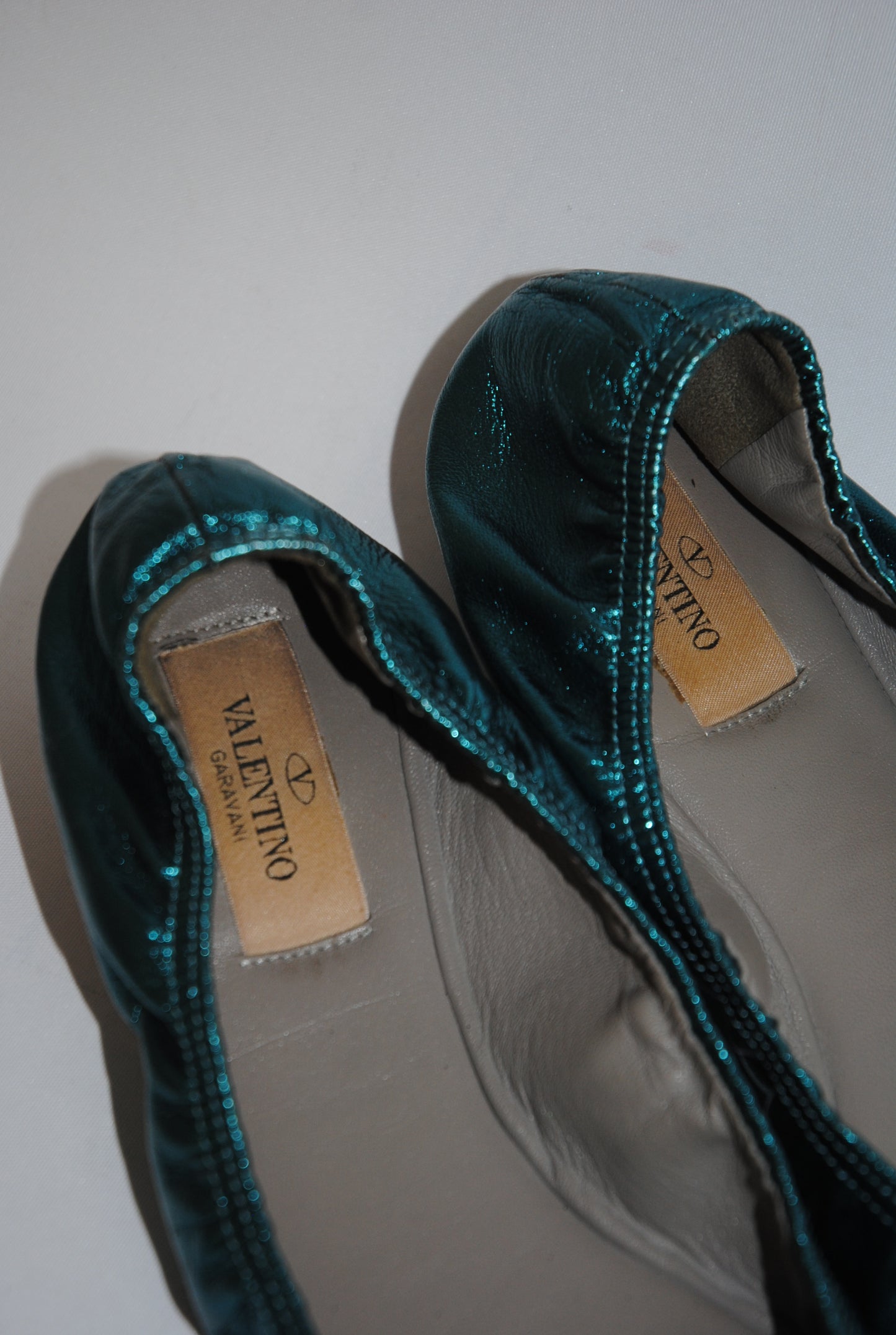 teal blue Valentino Garavani ballet flats, 38.5 EU