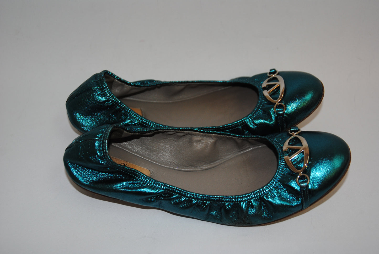 teal blue Valentino Garavani ballet flats, 38.5 EU