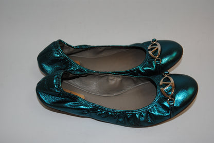 teal blue Valentino Garavani ballet flats, 38.5 EU