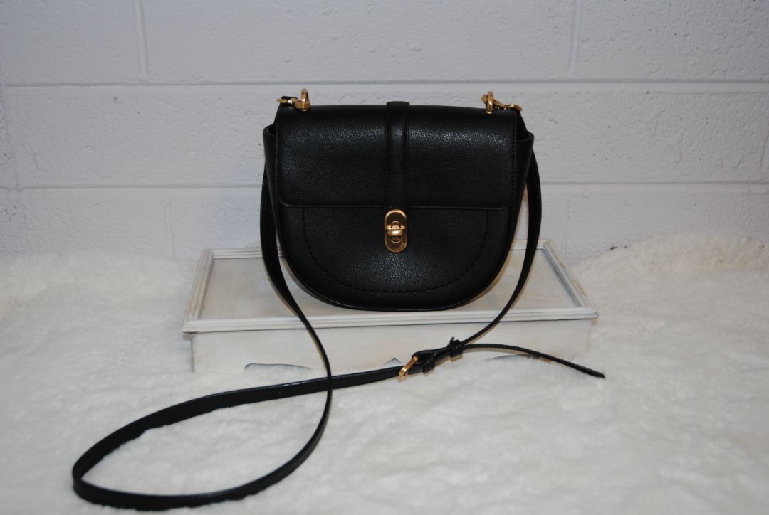 Oryany Black Pebbled Leather Crossbody