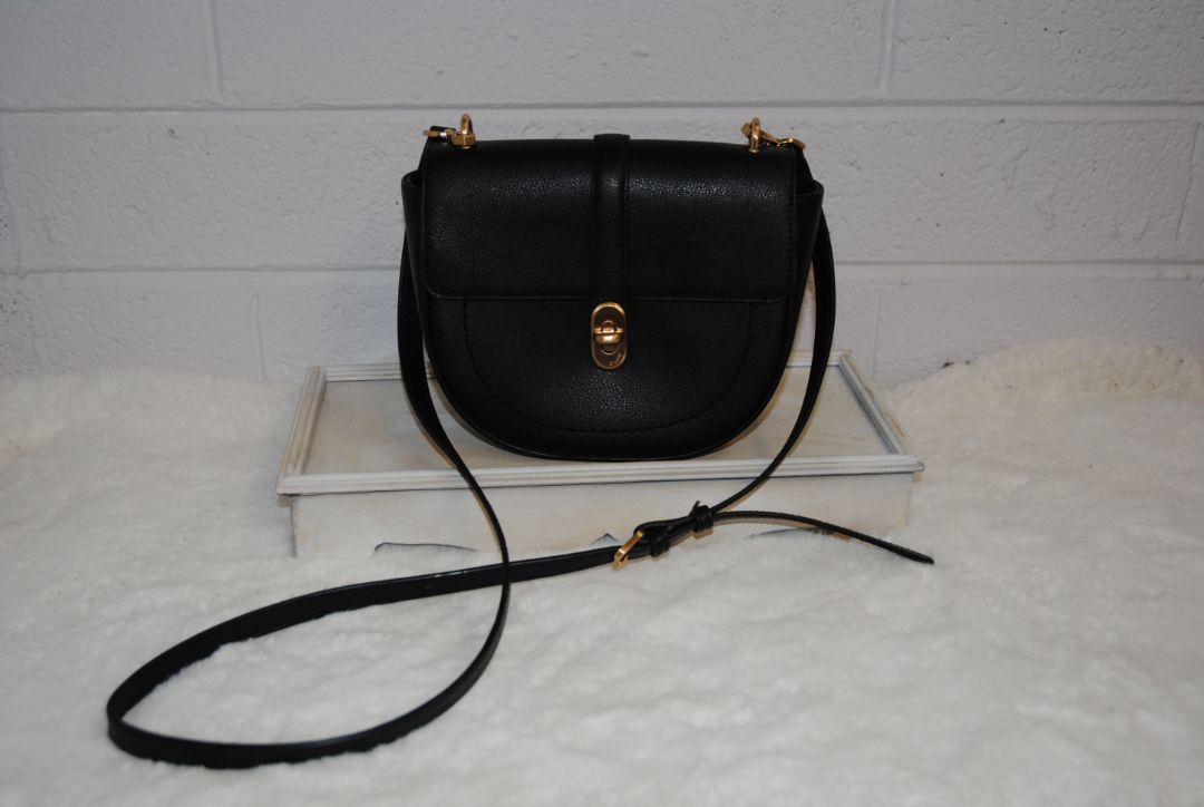 Oryany Black Pebbled Leather Crossbody