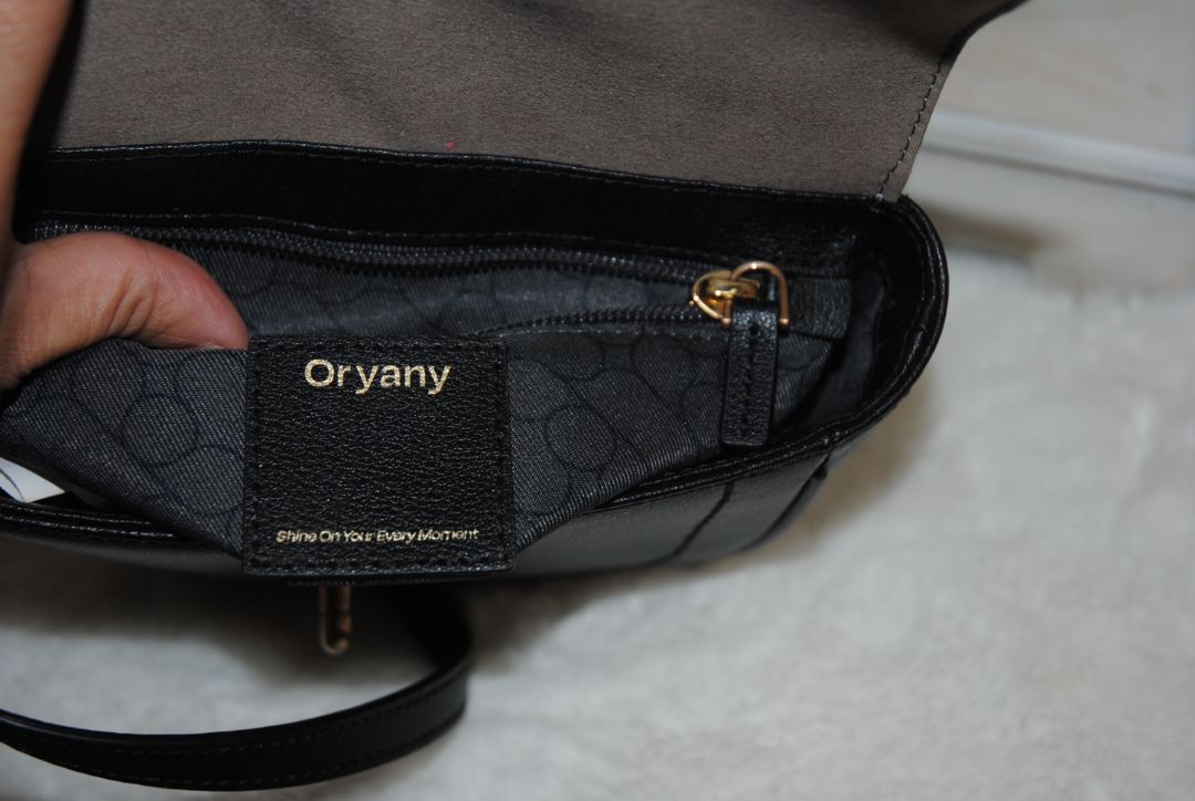 Oryany Black Pebbled Leather Crossbody