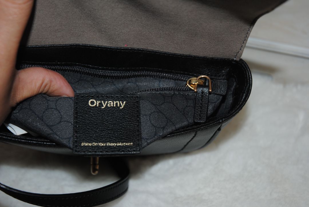 Oryany Black Pebbled Leather Crossbody