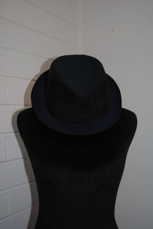blue ETRO fedora hat, L