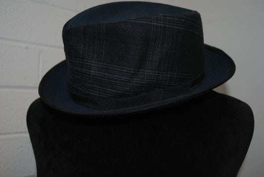 blue ETRO fedora hat, L