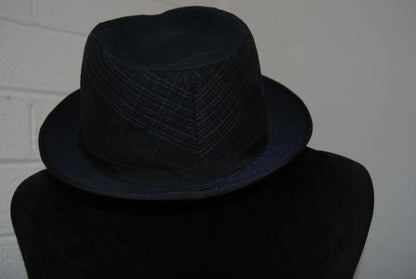 ETRO Navy Blue Paisley Fedora Hat L